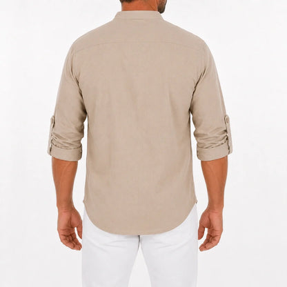Caspian Men’s Relaxed-Fit Lace-Up Shirt